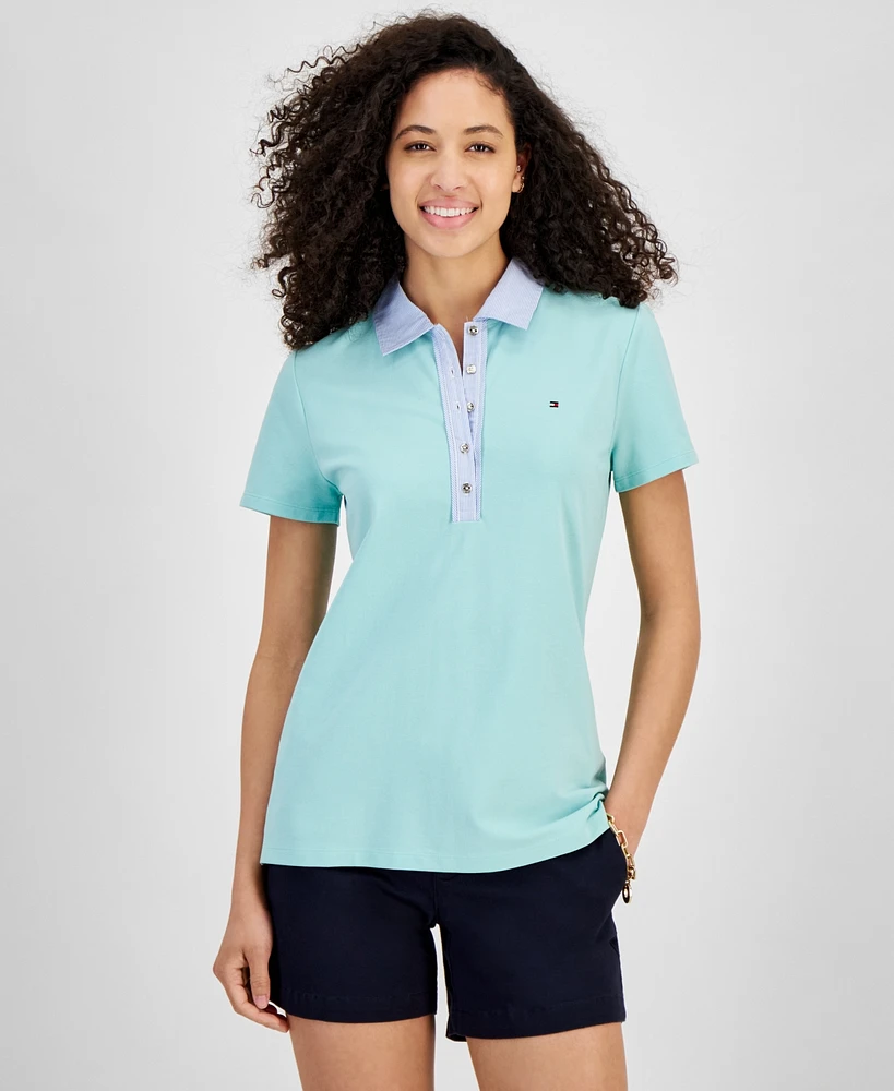 Tommy Hilfiger Women's Contrast Trim Polo Shirt