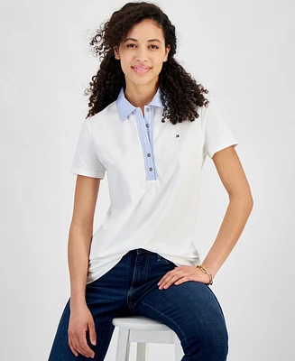 Tommy Hilfiger Women's Contrast Trim Polo Shirt