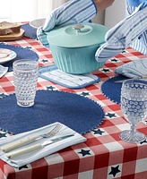 Martha Stewart Americana Stars Gingham Tablecloth 60" x 102"