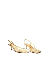 Schutz Women's Heloise Mid Stiletto Sandals - Gold