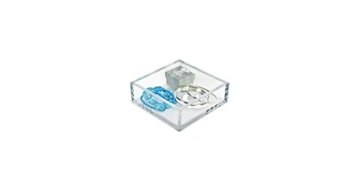 Azar Displays Deluxe Clear Acrylic Square Tray Organizer for Desk or Counter, 2