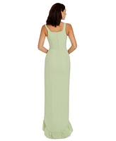Dress the Population Women's Charlene Ruffled High-Low Gown