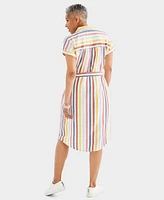 Style & Co Women's Cotton Gauze Short-Sleeve Shirt Dress, Created for Macy's