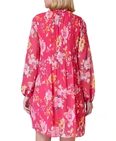 Jessica Howard Women's Printed Pleated Chiffon Dress