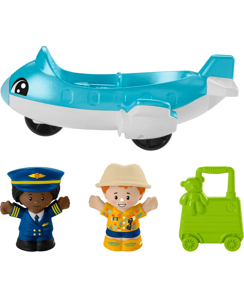 Little People Everyday Adventures Airport Toddler Playset, Airplane and 3 Play Pieces - Multi