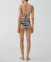 Mango Women's Animal Print Swimsuit