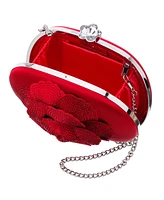 Nina Crystal Embellished Flower Minaudiere Handbag