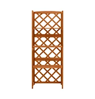 Trellis with Shelves 21.7"x11.8"x55.1" Solid Fir Wood