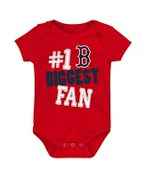 Baby Boys and Girls Fanatics Boston Red Sox Fan Pennant 3-Pack Bodysuit Set