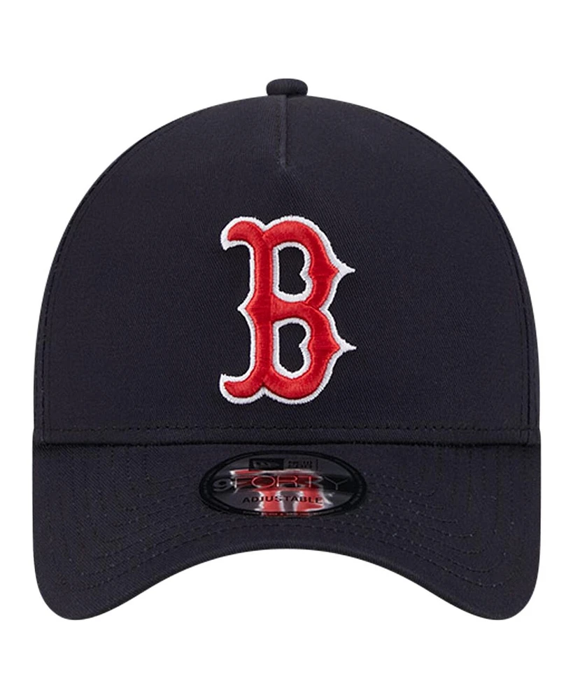 Men's New Era Navy Boston Red Sox Team Color A-Frame 9FORTY Adjustable Hat