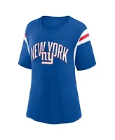 Women's Fanatics Royal New York Giants Earned Stripes T-shirt