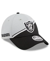 Men's New Era Gray, Black Las Vegas Raiders 2023 Sideline 9FORTY Adjustable Hat