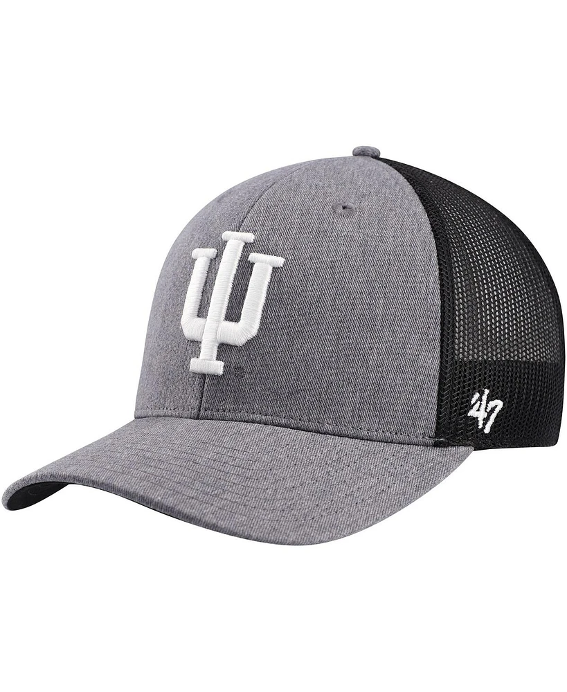 Men's '47 Brand Charcoal Indiana Hoosiers Carbon Trucker Adjustable Hat