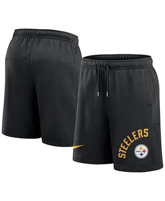 Men's Nike Black Pittsburgh Steelers Arched Kicker Shorts