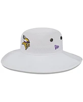 Men's New Era White Minnesota Vikings 2023 Nfl Training Camp Panama Bucket Hat