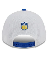 Men's New Era White, Royal Los Angeles Rams 2023 Sideline 9FORTY Adjustable Hat