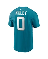 Men's Nike Calvin Ridley Teal Jacksonville Jaguars Player Name and Number T-shirt