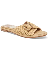 Dolce Vita Women's Alanzo Raffia Buckle Slide Flat Sandals