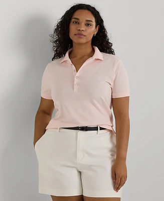Lauren Ralph Plus Short-Sleeve Polo Shirt