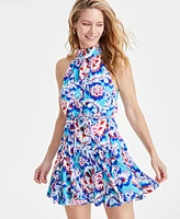 Sam Edelman Women's Oversized Paisley Print Halter Dress