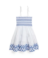 Polo Ralph Lauren Toddler and Little Girls Smocked Eyelet Cotton Jersey Dress