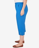 Alfred Dunner Plus Neptune Beach Pull-On Capri Pants