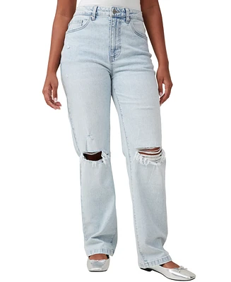 Cotton On Women's Curvy Stretch Straight Jeans