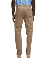 Boss by Hugo Boss Men's Honeycomb-Structured Tapered-Fit Trousers