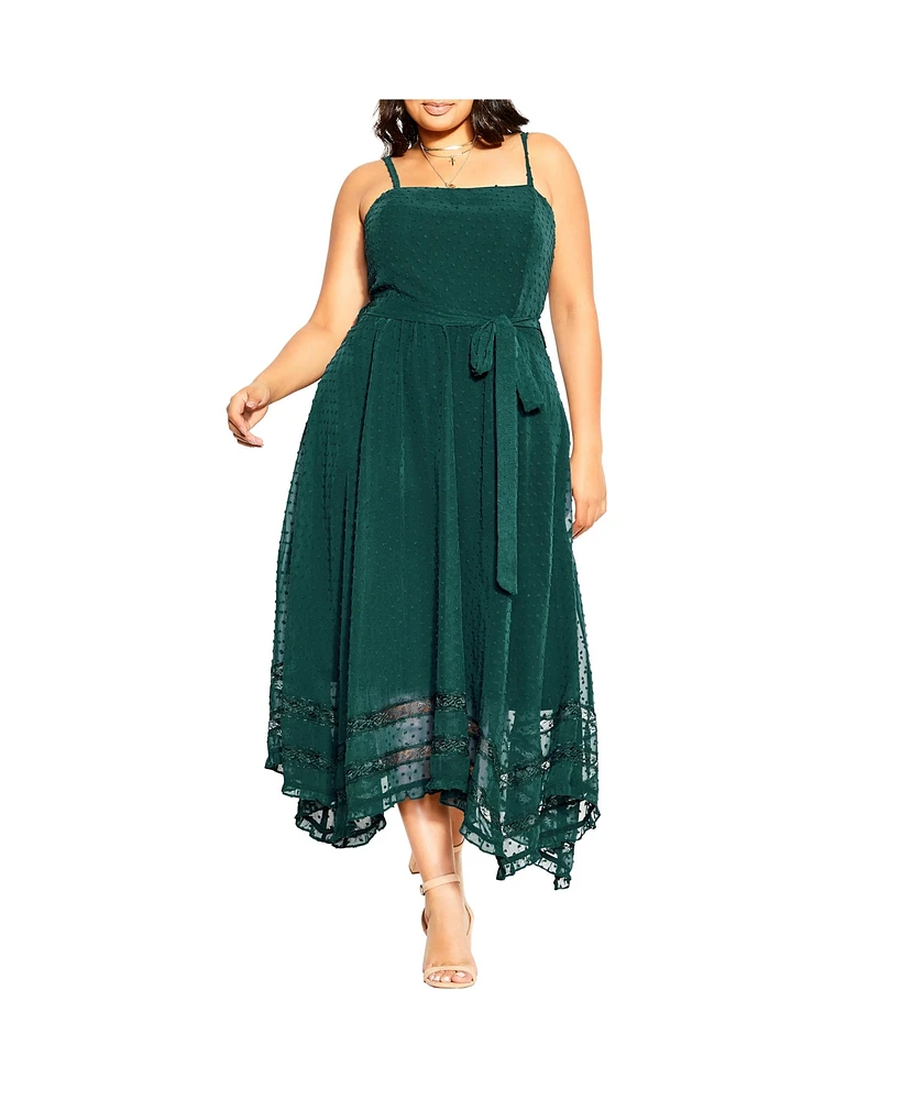 City Chic Women's Flirty Nature Dress