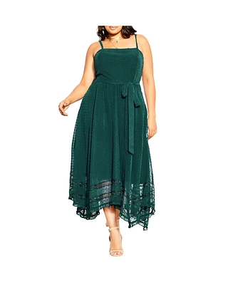 City Chic Women's Flirty Nature Dress