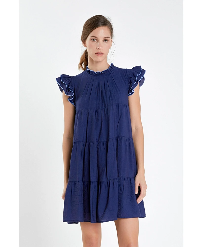 Women's Contrast Merrow Babydoll Dress