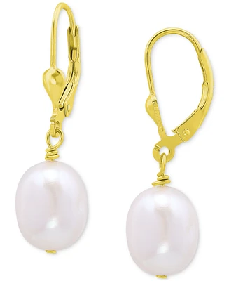 Giani Bernini Cultured Freshwater Baroque Pearl (10mm) Leverback Drop Earrings, Created for Macy's