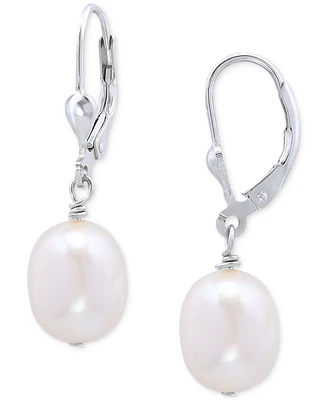 Giani Bernini Cultured Freshwater Baroque Pearl (10mm) Leverback Drop Earrings, Created for Macy's