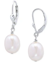 Giani Bernini Cultured Freshwater Baroque Pearl (10mm) Leverback Drop Earrings, Created for Macy's