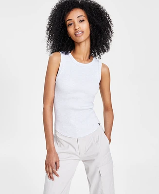 Calvin Klein Jeans Women's Rib Spill Outseam Sleeveless Tank Top