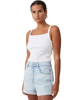 Cotton On Women's High Rise Classic Stretch Denim Short