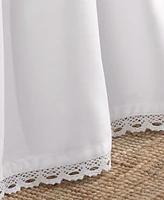 Laura Ashley Crochet Ruffled Cotton Bedskirt