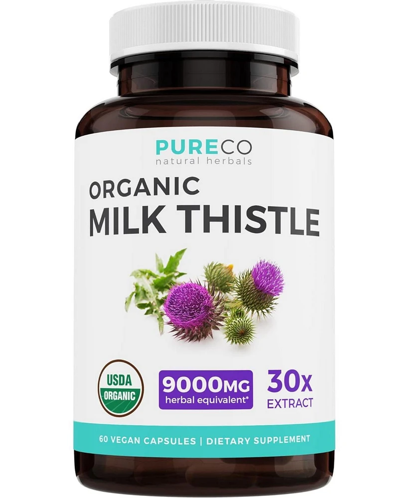 Pure Co Milk Thistle Capsules - 80% Silymarin