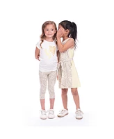 Child Annie Love Cream Graphic Jersey Tunic Top