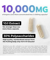 Pure Co Usda Lions Mane 10:1 Extract - High Strength 30% Polysaccharides - for Energy, Memory and Focus