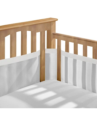 Breathable Baby Mesh Liner for Full-Size Cribs, Deluxe 4mm (Size 4FS Covers 3 or 4 Sides)