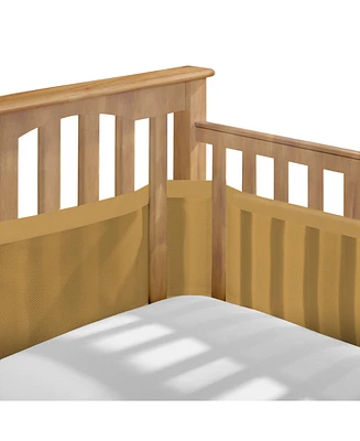 Breathable Baby Mesh Liner for Full-Size Cribs, Deluxe 4mm (Size 4FS Covers 3 or 4 Sides)