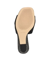 Nine West Women's Nikhil Slip-On Square Toe Wedge Sandals