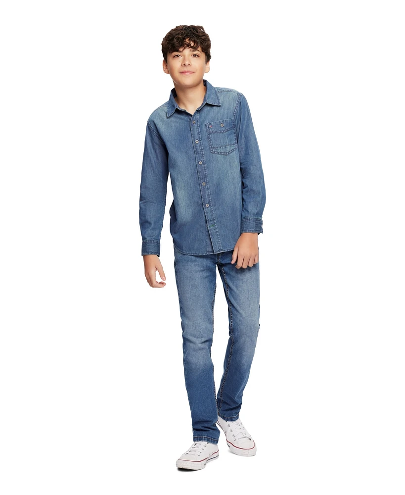 Tommy Hilfiger Toddler and Little Boys Button-Front Max Denim Shirt