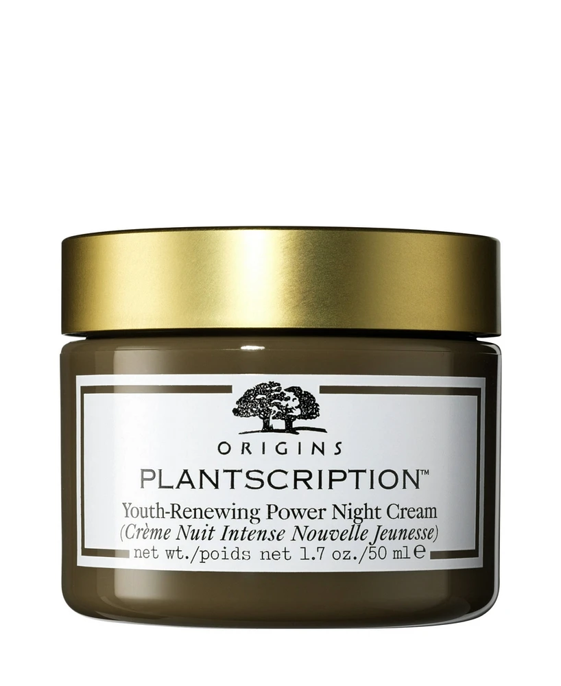 Free Full-size Plantscription Youth Renewing Power Night Cream with $90 Origins purchase!