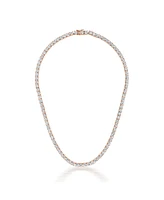 Genevive Sterling Silver Cubic Zirconia 3MM Tennis Necklace