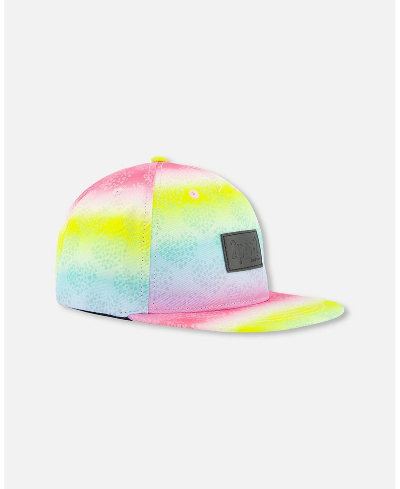 Baby Girl Printed Cap Gradient Rainbow - Infant