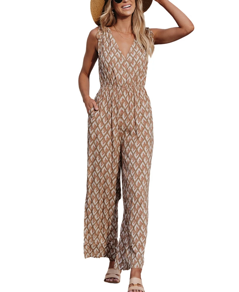 Women's Diamond Ditsy Wide Leg Jumpsuit