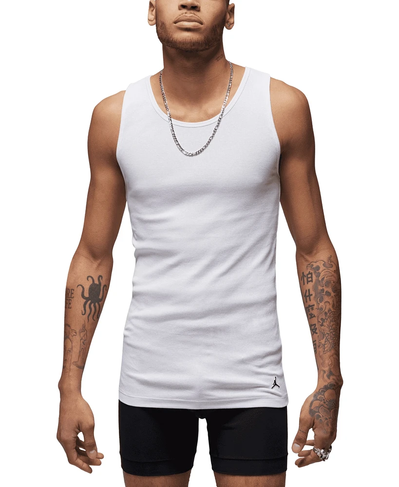 Jordan Men's 2-Pack Flight Base Stretch Cotton Ribbed Tanks