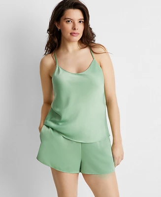 State of Day Women's Crepe de Chine Cami Short Pajama Set, Created for Macy's